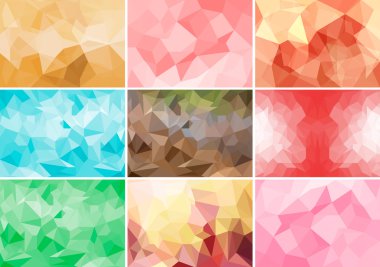 Abstract geometrix background colorful collection set.