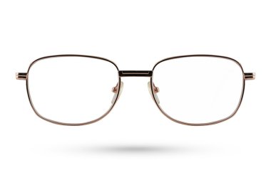 Moda gözlük metal çerçeveli izole üzerinde beyaz arka plan stil.