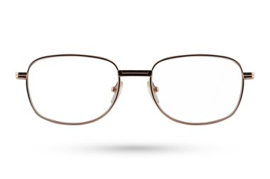 Moda gözlük metal çerçeveli izole üzerinde beyaz arka plan stil.