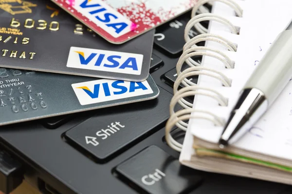 Nakhonratchasima, THAILAND - August 1, 2015 : Credit card VISA b — Φωτογραφία Αρχείου