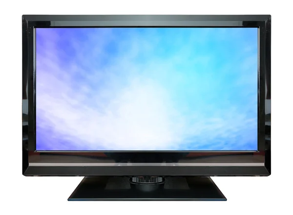 LCD-Fernsehmonitor isoliert auf weißem Hintergrund. — Stockfoto