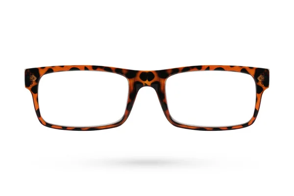 Mode-Brille Stil Kunststoffrahmen isoliert auf weißem Hintergrund — Stockfoto