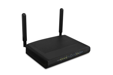 Kablosuz wi-fi yönlendirici izole beyaz arka plan, kullanım kırpma pa
