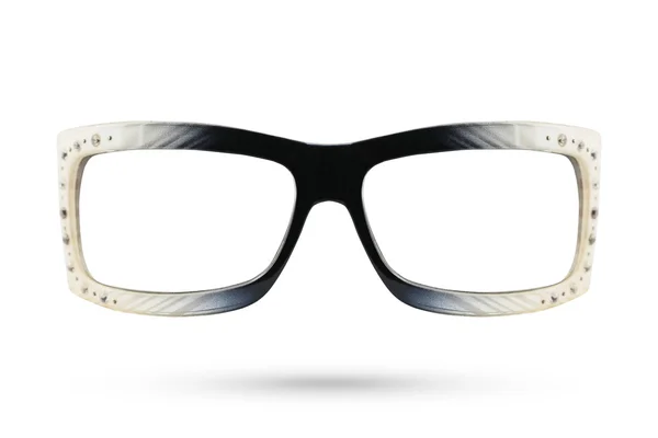 Lunettes de mode style plastique encadré de diamants isolés sur w — Photo