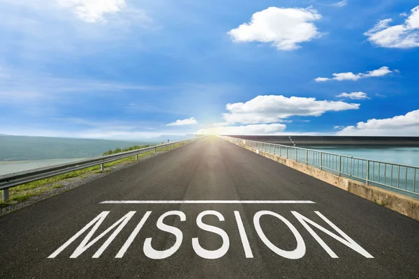 START - Road surface of begin to the mission. — Stock Photo, Image