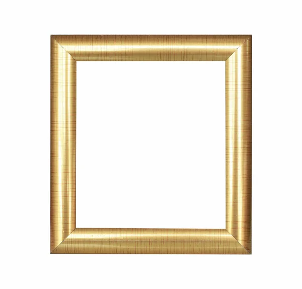 Wooden gold frame vintage isolated background. — Stock Photo, Image