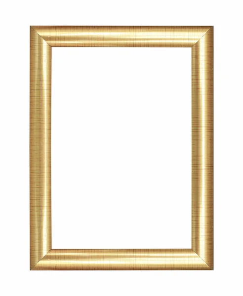 Wooden gold frame vintage isolated background,  use clipping pat — Stock Photo, Image