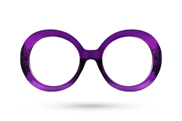Mode lunettes violettes style plastique encadré isolé sur ba blanc — Photo