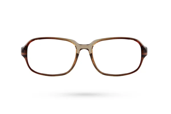 Mode glasögon stil plast-inramade isolerade på vita bak — Stockfoto