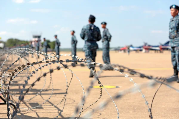 Nakhonratchasima, THAILAND November 27, 2015 : Fence of soldier — Stock Photo, Image