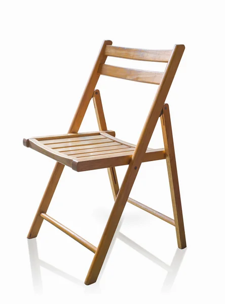 Деревянный стул изолирован на белом фоне, использовать вырезку путь — стоковое фото