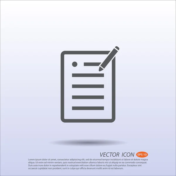 Vektor Illustrator Icon Note. — Stockvektor