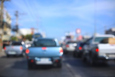 Bulanık de-odaklı trafik sıkışıklığı şehir.