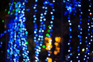 Bulanık ışık neon gece arka plan.