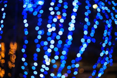 Bulanık ışık neon gece arka plan.