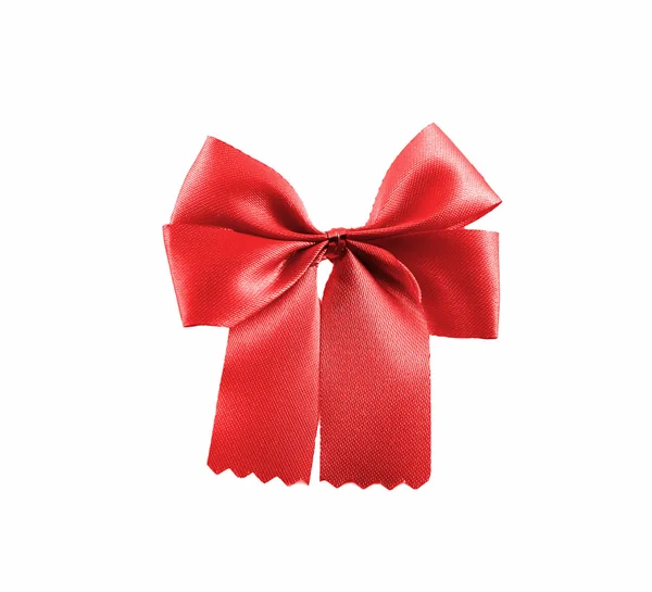 Red ribbon object isolated white background. — Stock Photo, Image