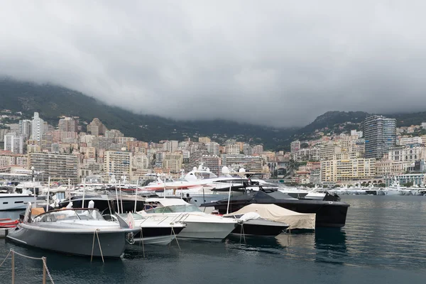 Yachts lining the harbour in Monaco — Stock Photo, Image