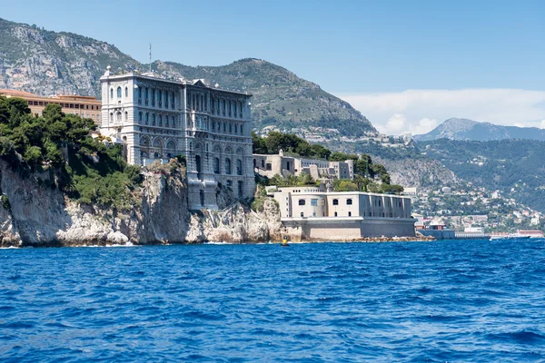 Oceanographic Museum of Monaco from the Mediterranean — Stock Photo, Image