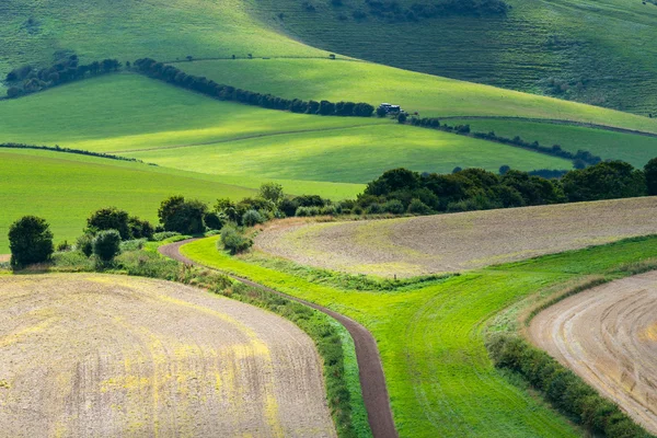 South Downs East Sussex'deki / daki manzaralarına