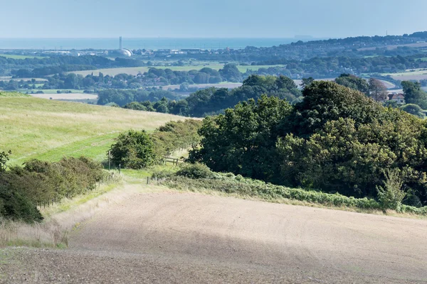 South Downs East Sussex'deki / daki manzaralarına