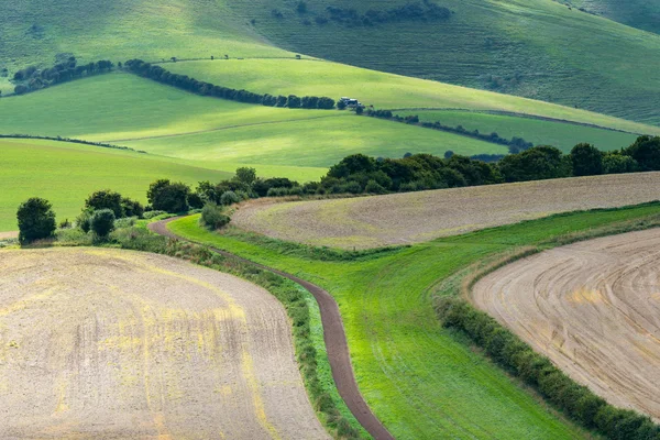 South Downs East Sussex'deki / daki manzaralarına