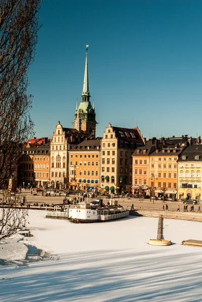 Stockholm manzarası - Gamla Stan eski şehir İsveç başkenti alanıdır