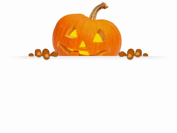 Halloween pumpa text — Stockfoto