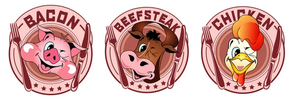 Emblems with animal heads