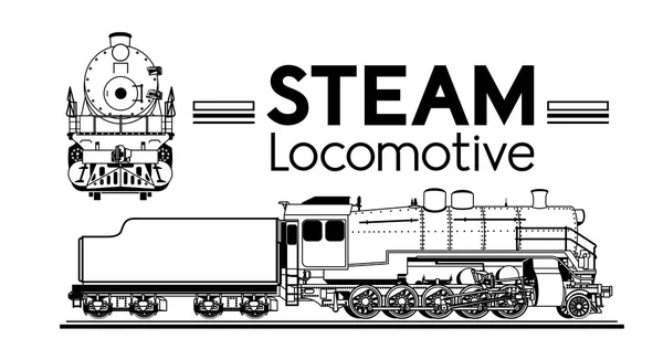 Locomotiva a vapor —  Vetores de Stock