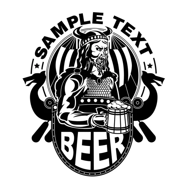 Viking bir kupa bira ile