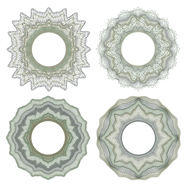 Éléments décoratifs guilloché — Image vectorielle