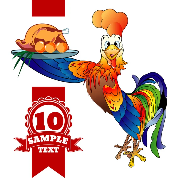 Rooster with grilled chicken