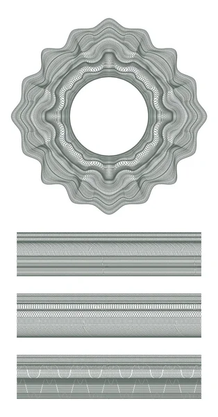 Guilloche decorative elements and borders