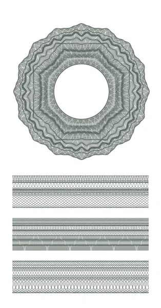 Guilloche decorative elements and borders