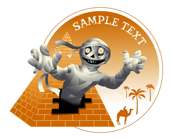 Mummy and Egyptian pyramid