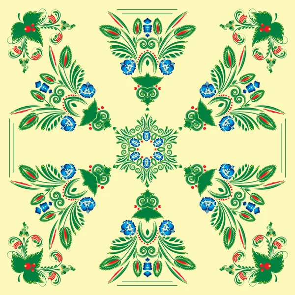 Model fără sudură cu ornament floral — Vector de stoc