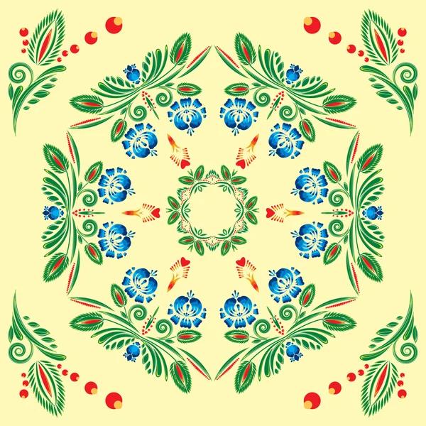Motif sans couture avec ornement floral — Image vectorielle