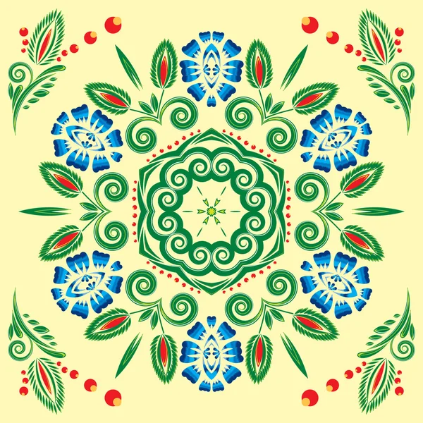 Model fără sudură cu ornament floral — Vector de stoc