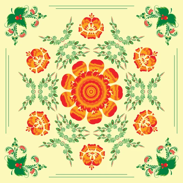 Model fără sudură cu ornament floral — Vector de stoc