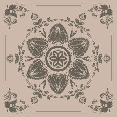 Vintage seamless modeli ile çiçek süsleme