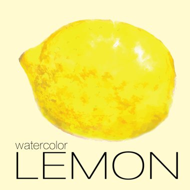 Elle çizilmiş suluboya resim limon