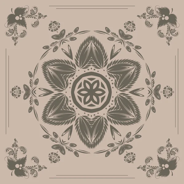 Motif vintage sans couture avec ornement floral — Image vectorielle