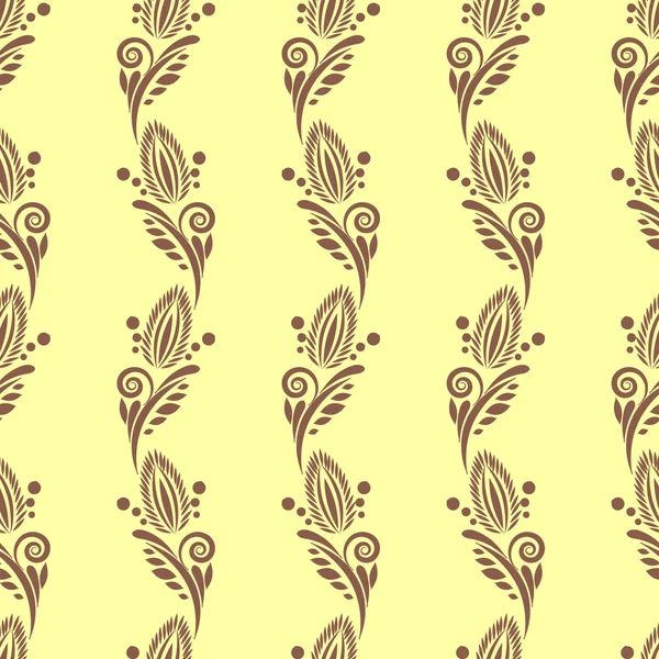 Patrón inconsútil vintage con adorno floral — Vector de stock