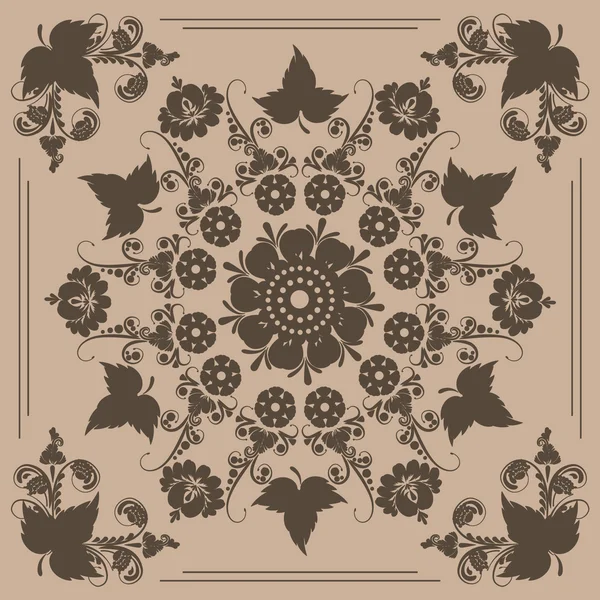 Vintage seamless modeli ile çiçek süsleme