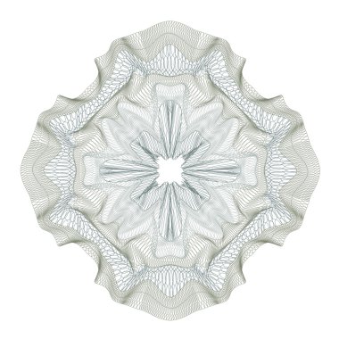 Guilloche tasarım sertifikası, diploma ve banka notu için dekoratif unsur