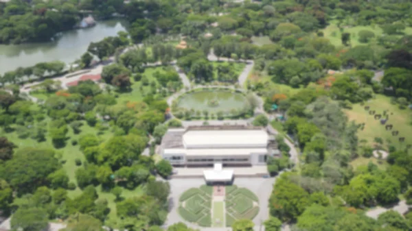 Bulanık yeşil bahçe. Havadan görünümü büyük şehirde Park. Doğa şehir kavramı. — Stok fotoğraf