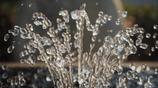 Defocus of water fountain detail in the garden, blurred background — Stock Photo, Image