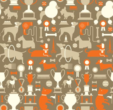 Köpek siluetleri ile arka plan