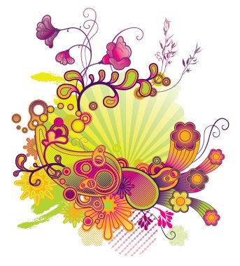 Floral composition clipart