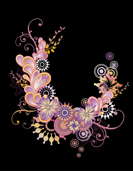 Botany _ swirl _ pink — Vector de stock